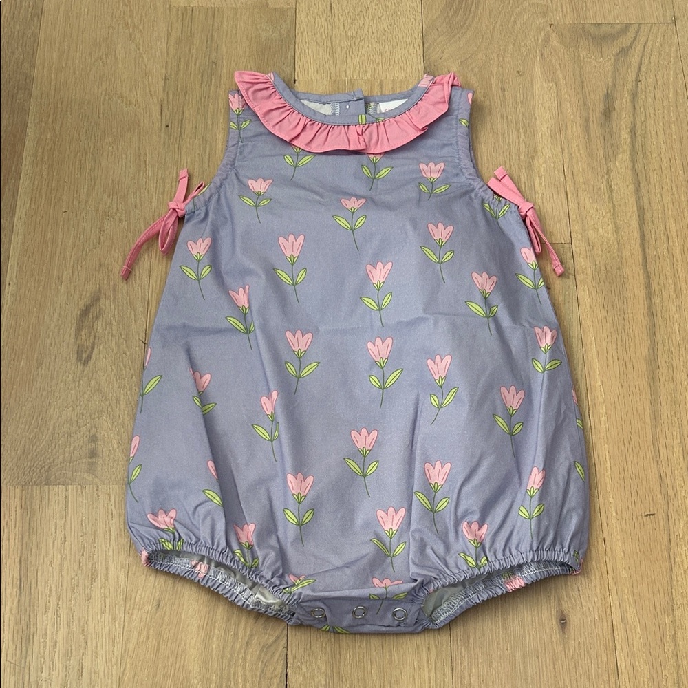 Brand NWOT Baby Romper with Pink Accents